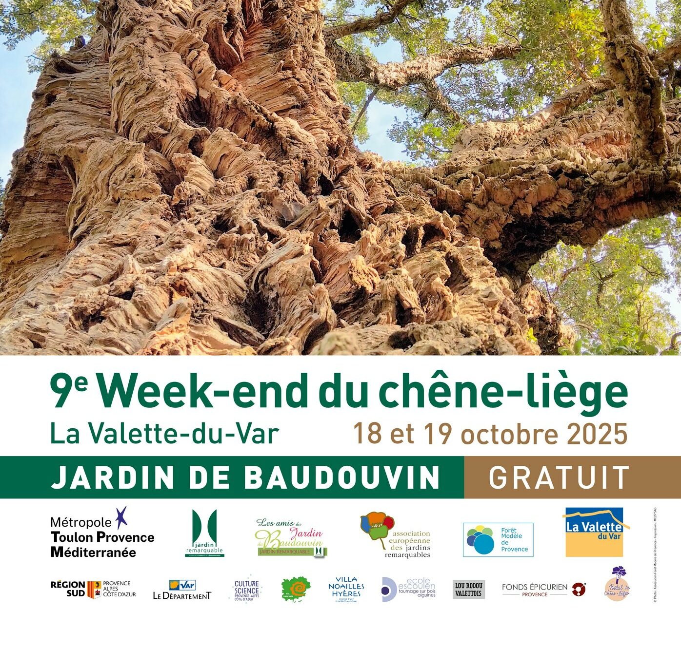 Le Week-end du Chêne-liège revient pour sa 9ᵉ édition les 18 et 19 octobre au Domaine de Baudouvin à La Valette-du-Var.